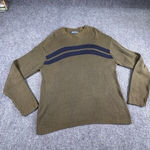 Vintage 90s Old College‎ Inn Sweater Men's L Green Grunge Academia Preppy Cabin